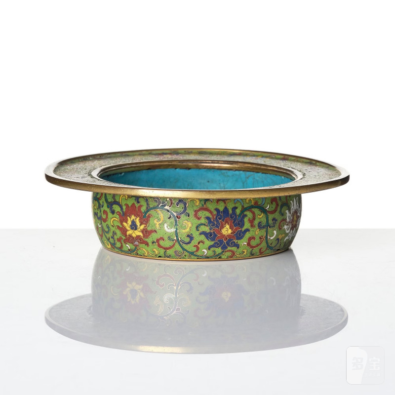A small cloisonne 'lotus' basin, - 图5